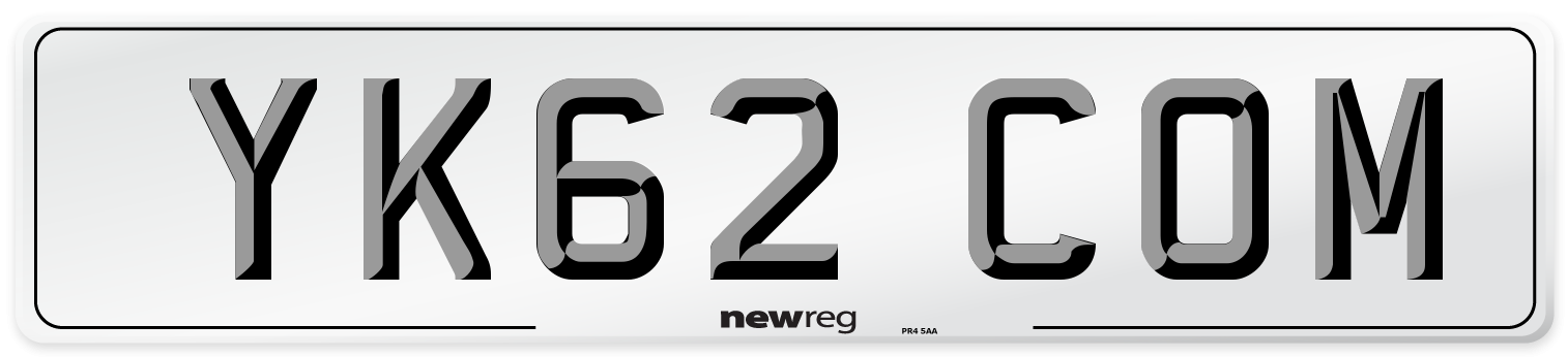 YK62 COM Number Plate from New Reg